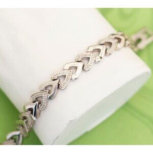 Vintage Candlelight Flames Silver Tone Bracelet 8 inch - W20